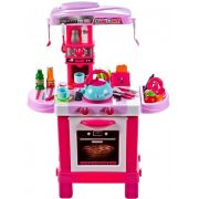 BUCATARIE PENTRU FETITE MALPLAY CU ELECTROCASNICE CEAINIC SI ACCESORII LUMINI SI SUNETE VIV008-939