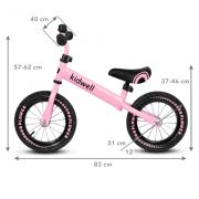 Bicicleta fara pedale kidwell cruzer flower - pink edeedirobicru02a0