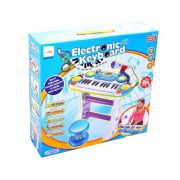 INSTRUMENT MUZICAL PIANINA ELECTRONICA MALPLAY CU SCAUN SI MICROFON 45 CM INALTIME ALBASTRU VIVBB335B
