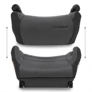 Inaltator auto 125-150 cm, cu isofix kidwell ovan - black gray edeedifosaova03a0