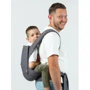 Marsupiu isara quick half buckle preschooler graphite linen