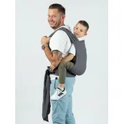 Marsupiu isara quick half buckle preschooler graphite linen