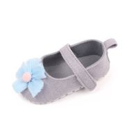 Pantofiori gri decorati cu floare bleu csys-g19-2-va8