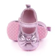 Pantofiori roz metalic cu fundita pentru fetite chd2645-1-va8