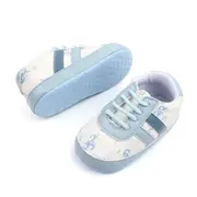 Pantofiori sport, albi cu nuante de albastru - cifre chd2763-2-va9
