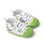 Tenisi albi cu verde pentru bebelusi - cow chys-17-3-va8