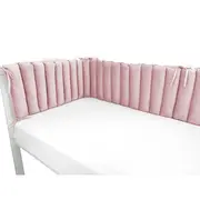 Aparatoare pentru patut, MimiNu, Tip panou, Pentru patut, Lungime 180 cm, Din catifea, Raspberry BYN6426972026598