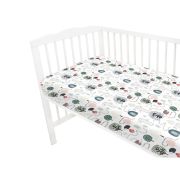 Cearceaf cu elastic, Qmini, Pentru patut 140X70 cm, Din bumbac certificat Oeko Tex Standard 100, Hedgehog BYN6426972026369