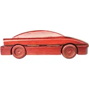 Cutie suport pixuri din lemn, design in forma de masina 19.5x7.5x5.5 cm OEM BBJB3406858_Rosu