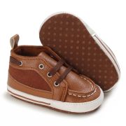 Pantofi pentru bebelusi, maro, cu sireturi csc-788-3-va10