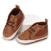 Pantofi pentru bebelusi, maro, cu sireturi csc-788-3-va10