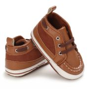 Pantofi pentru bebelusi, maro, cu sireturi csc-788-3-va10