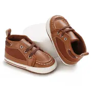 Pantofi pentru bebelusi, maro, cu sireturi csc-788-3-va10