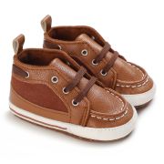 Pantofi pentru bebelusi, maro, cu sireturi csc-788-3-va10