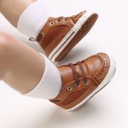Pantofi pentru bebelusi, maro, cu sireturi csc-788-3-va10