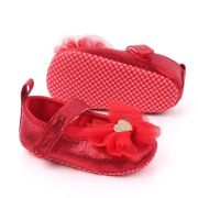 Pantofiori rosii sidefati cu fundita din tulle chd2303-1-va5