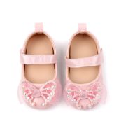 Pantofiori roz, din lac, cu fundita cu strasuri chbbw4022-1-va9