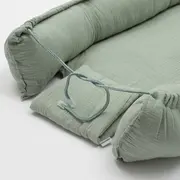 Cosulet bebelus, New Baby, Pentru dormit, Baby Nest 80 x 50 cm, Din muselina, Din materiale certificate Oeko Tex Standard 100, Salvia BYN56727