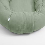 Cosulet bebelus, New Baby, Pentru dormit, Baby Nest 80 x 50 cm, Din muselina, Din materiale certificate Oeko Tex Standard 100, Salvia BYN56727