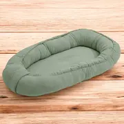 Cosulet bebelus, New Baby, Pentru dormit, Baby Nest 80 x 50 cm, Din muselina, Din materiale certificate Oeko Tex Standard 100, Salvia BYN56727