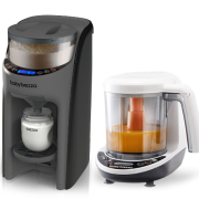 Pachet Bebe Start - Espressor lapte Formula Pro Advanced Charcoal + Robot One Step Baby Food Maker Baby Brezza