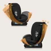 Scaun auto, Lionelo, i-Size Izzy, 0-36 Kg, 40-150 cm, Instalare cu centurile masinii, Protectie laterala, Ajustare spatar in 3 pozitii, Tetiera reglabila in 13 trepte, Conform cu R129, Negru BYNLO-IZZY_I-SIZE_BLACK_CARBON