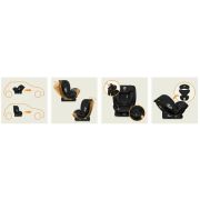 Scaun auto, Lionelo, i-Size Izzy, 0-36 Kg, 40-150 cm, Instalare cu centurile masinii, Protectie laterala, Ajustare spatar in 3 pozitii, Tetiera reglabila in 13 trepte, Conform cu R129, Negru BYNLO-IZZY_I-SIZE_BLACK_CARBON
