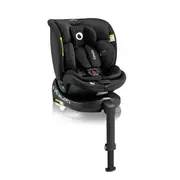 Scaun auto, Lionelo, i-Size Navy, 0-36 Kg, 40-150 cm, Cu isofix si picior de fixare, Protectie laterala, Rotire 360 grade, Ajustare spatar in 4 pozitii, Tetiera reglabila in 11 trepte, Conform cu R129, Negru BYNLO-NAVY_I-SIZE_BLACK_ONYX