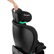 Scaun auto, Lionelo, i-Size Navy, 0-36 Kg, 40-150 cm, Cu isofix si picior de fixare, Protectie laterala, Rotire 360 grade, Ajustare spatar in 4 pozitii, Tetiera reglabila in 11 trepte, Conform cu R129, Negru BYNLO-NAVY_I-SIZE_BLACK_ONYX