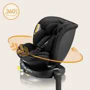Scaun auto, Lionelo, i-Size Navy, 0-36 Kg, 40-150 cm, Cu isofix si picior de fixare, Protectie laterala, Rotire 360 grade, Ajustare spatar in 4 pozitii, Tetiera reglabila in 11 trepte, Conform cu R129, Negru BYNLO-NAVY_I-SIZE_BLACK_ONYX