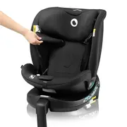 Scaun auto, Lionelo, i-Size Navy, 0-36 Kg, 40-150 cm, Cu isofix si picior de fixare, Protectie laterala, Rotire 360 grade, Ajustare spatar in 4 pozitii, Tetiera reglabila in 11 trepte, Conform cu R129, Negru BYNLO-NAVY_I-SIZE_BLACK_ONYX