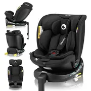 Scaun auto, Lionelo, i-Size Navy, 0-36 Kg, 40-150 cm, Cu isofix si picior de fixare, Protectie laterala, Rotire 360 grade, Ajustare spatar in 4 pozitii, Tetiera reglabila in 11 trepte, Conform cu R129, Negru BYNLO-NAVY_I-SIZE_BLACK_ONYX