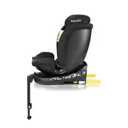Scaun auto, Lionelo, i-Size Navy, 0-36 Kg, 40-150 cm, Cu isofix si picior de fixare, Protectie laterala, Rotire 360 grade, Ajustare spatar in 4 pozitii, Tetiera reglabila in 11 trepte, Conform cu R129, Negru BYNLO-NAVY_I-SIZE_BLACK_ONYX
