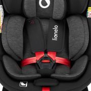 Scaun auto, Lionelo, i-Size Navy, 0-36 Kg, 40-150 cm, Cu isofix si picior de fixare, Protectie laterala, Rotire 360 grade, Ajustare spatar in 4 pozitii, Tetiera reglabila in 11 trepte, Conform cu R129, Negru/Rosu BYNLO-NAVY_I-SIZE_BLACK_RED