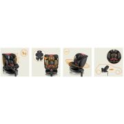 Scaun auto, Lionelo, i-Size Navy, 0-36 Kg, 40-150 cm, Cu isofix si picior de fixare, Protectie laterala, Rotire 360 grade, Ajustare spatar in 4 pozitii, Tetiera reglabila in 11 trepte, Conform cu R129, Negru/Rosu BYNLO-NAVY_I-SIZE_BLACK_RED