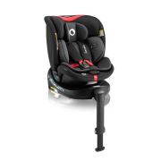 Scaun auto, Lionelo, i-Size Navy, 0-36 Kg, 40-150 cm, Cu isofix si picior de fixare, Protectie laterala, Rotire 360 grade, Ajustare spatar in 4 pozitii, Tetiera reglabila in 11 trepte, Conform cu R129, Negru/Rosu BYNLO-NAVY_I-SIZE_BLACK_RED