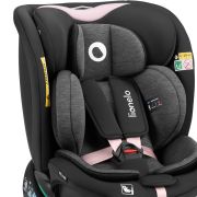 Scaun auto, Lionelo, i-Size Navy, 0-36 Kg, 40-150 cm, Cu isofix si picior de fixare, Protectie laterala, Rotire 360 grade, Ajustare spatar in 4 pozitii, Tetiera reglabila in 11 trepte, Conform cu R129, Negru/Roz BYNLO-NAVY_I-SIZE_BLACK_PINK