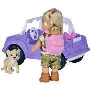 Papusa simba evi love safari 12 cm cu masinuta, animale si accesorii hubs105733648