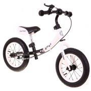 Bicicleta fara pedale cu frana si cadru variabil, roti gonflabile, boomerang sportrike - alb edeedirb.wb-06.bi