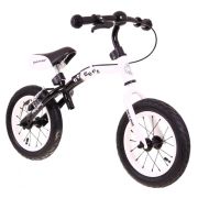 Bicicleta fara pedale cu frana si cadru variabil, roti gonflabile, boomerang sportrike - alb edeedirb.wb-06.bi