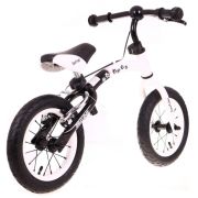 Bicicleta fara pedale cu frana si cadru variabil, roti gonflabile, boomerang sportrike - alb edeedirb.wb-06.bi