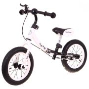 Bicicleta fara pedale cu frana si cadru variabil, roti gonflabile, boomerang sportrike - alb edeedirb.wb-06.bi