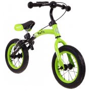 Bicicleta fara pedale cu frana si cadru variabil, roti gonflabile, boomerang sportrike - verde edeedirb.wb-06.zie