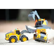 Buldozer dickie toys volvo wheel loader 23 cm cu lumini si sunete hubs203723006