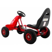 Kart cu pedale si roti gonflabile, varsta 3 ani+, 114x59x63 cm, gokart champion - rosu edeedia18.cr