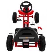 Kart cu pedale si roti gonflabile, varsta 3 ani+, 114x59x63 cm, gokart champion - rosu edeedia18.cr