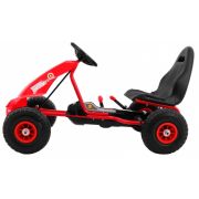 Kart cu pedale si roti gonflabile, varsta 3 ani+, 114x59x63 cm, gokart champion - rosu edeedia18.cr