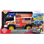 Masina de pompieri dickie toys fire rescue unit 30 cm cu lumini si sunete hubs203306020