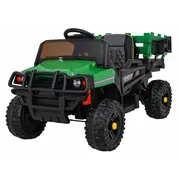 Masinuta electrica cu telecomanda farmer pick-up, roti eva, scaun tapitat, 116x66x65 cm, putere 70w - verde edeedipa.bdm0926.zie