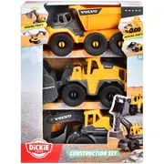 Set dickie toys construction set cu 3 vehicule 16 cm hubs203722015